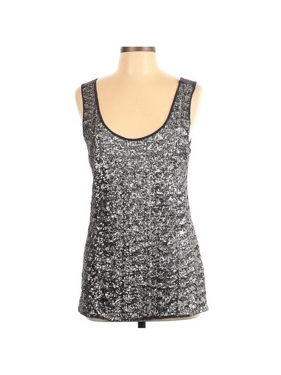 INC International Concepts Tops - INC International Concepts silver sequins tank top size L